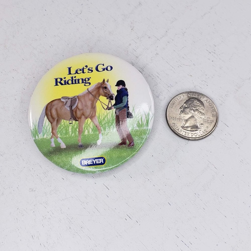 Breyer Horse Let's Go Riding Button Pin - Picture 2 of 3